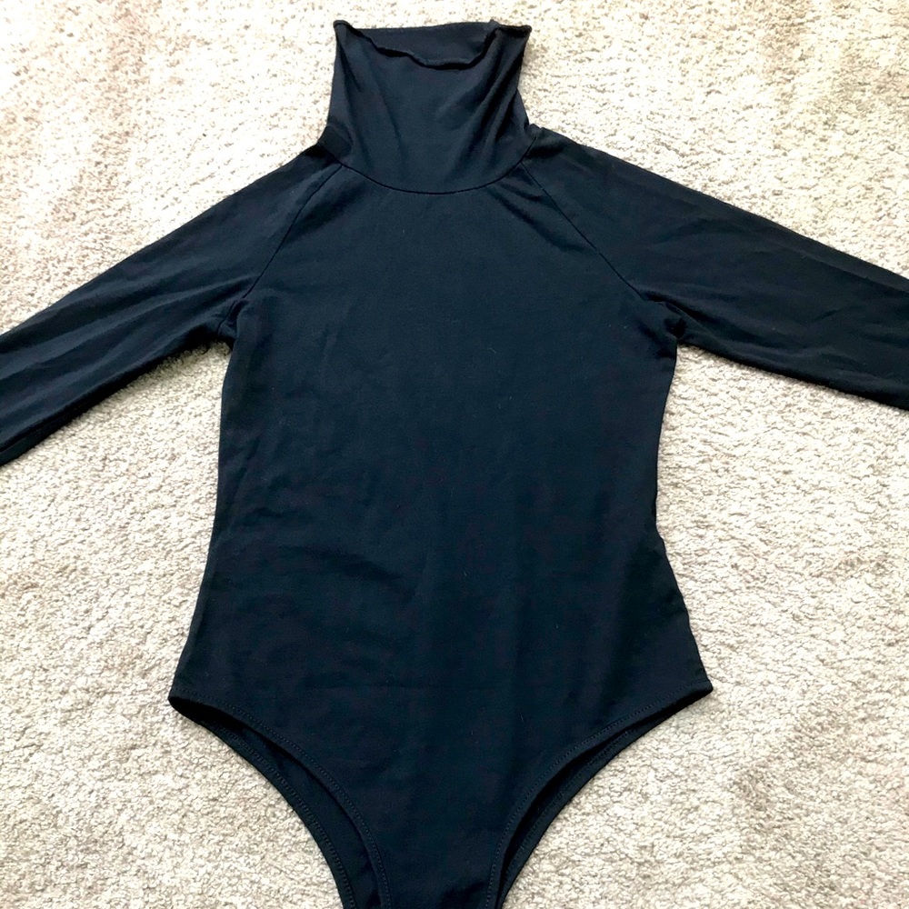 Black Turtleneck Bodysuit